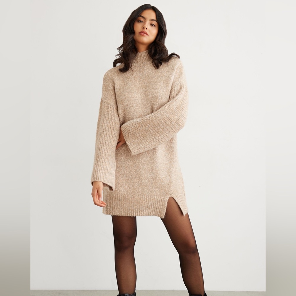 Turtleneck Sweater Dress